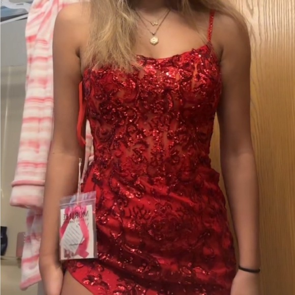 Breeze Bridal Red p2822 Prom Dress - Picture 6 of 7